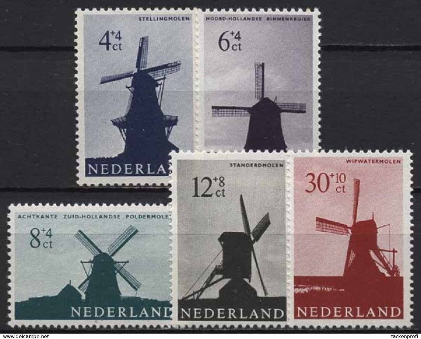 Niederlande 1963 Soziale Und Kultureller Fürsorge: Windmühlen 794/98 Postfrisch - Nuevos