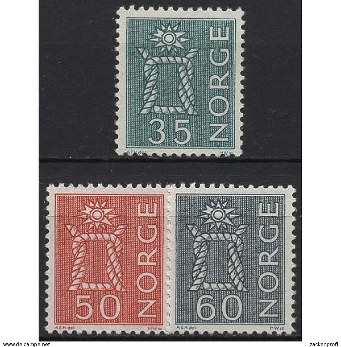 Norwegen 482/84 Postfrisch Landestypische Motive - Unused Stamps