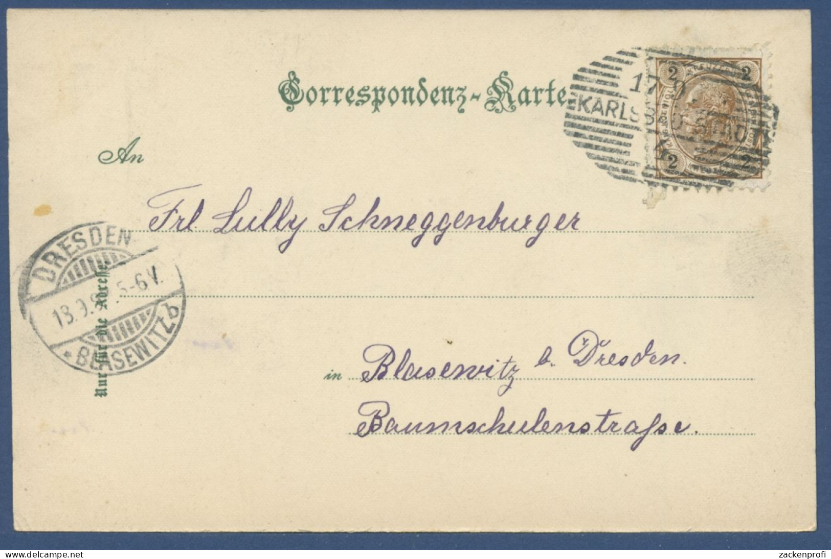 Karlsbad Mühlbrunnen-Collonade, Gelaufen 1897 (AK1318) - Sudeten