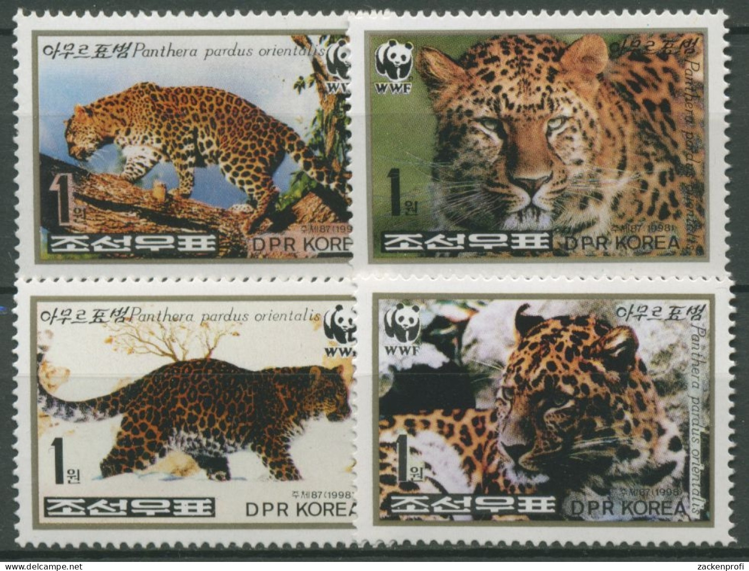 Korea (Nord) 1998 WWF: Amur-Leopard 4085/88 Postfrisch - Korea, North