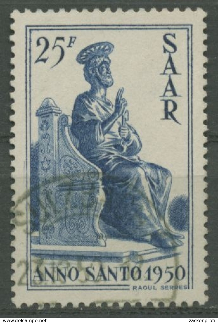 Saarland 1950 Heiliges Jahr, Hl. Petrus 295 Gestempelt Geprüft - Used Stamps