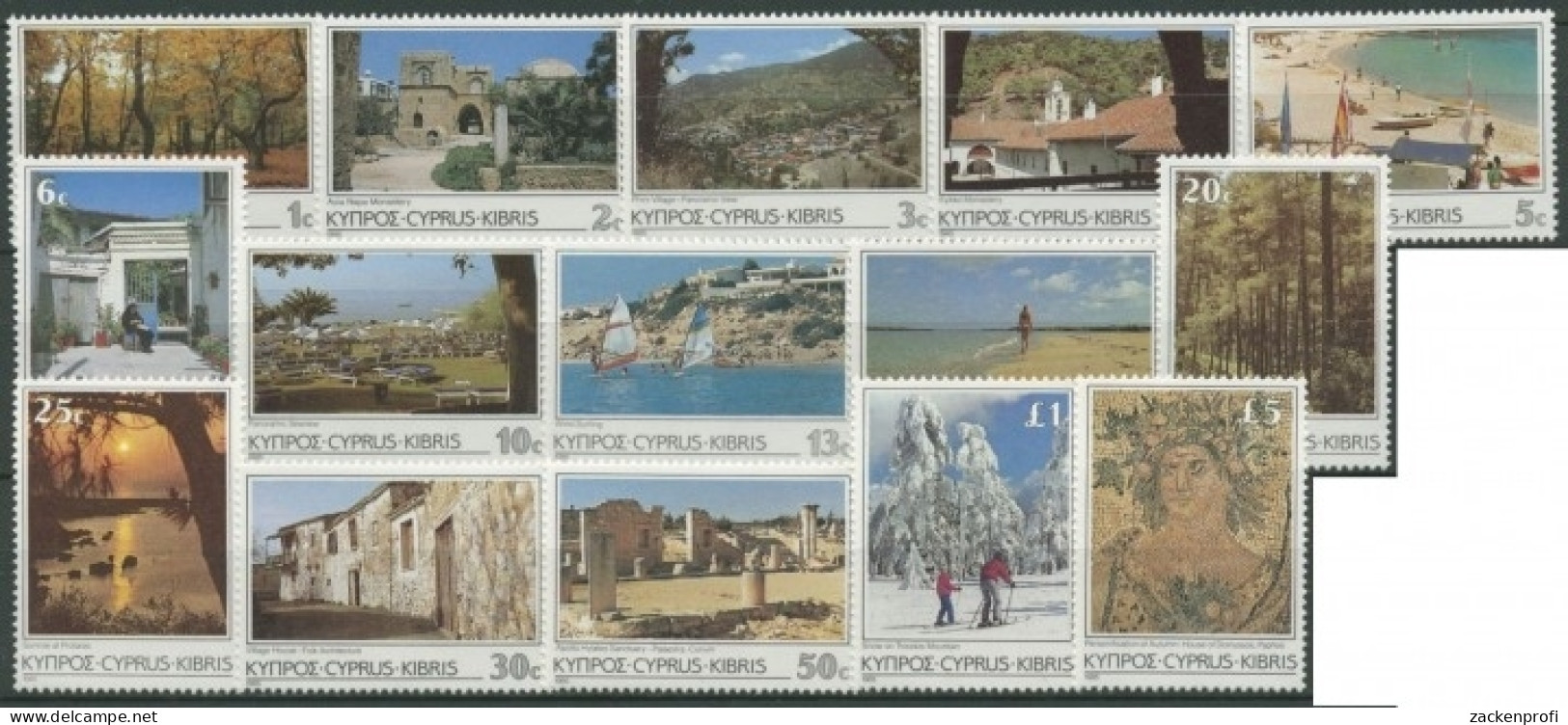 Zypern 1985 Tourismus 626/40 Postfrisch - Ungebraucht