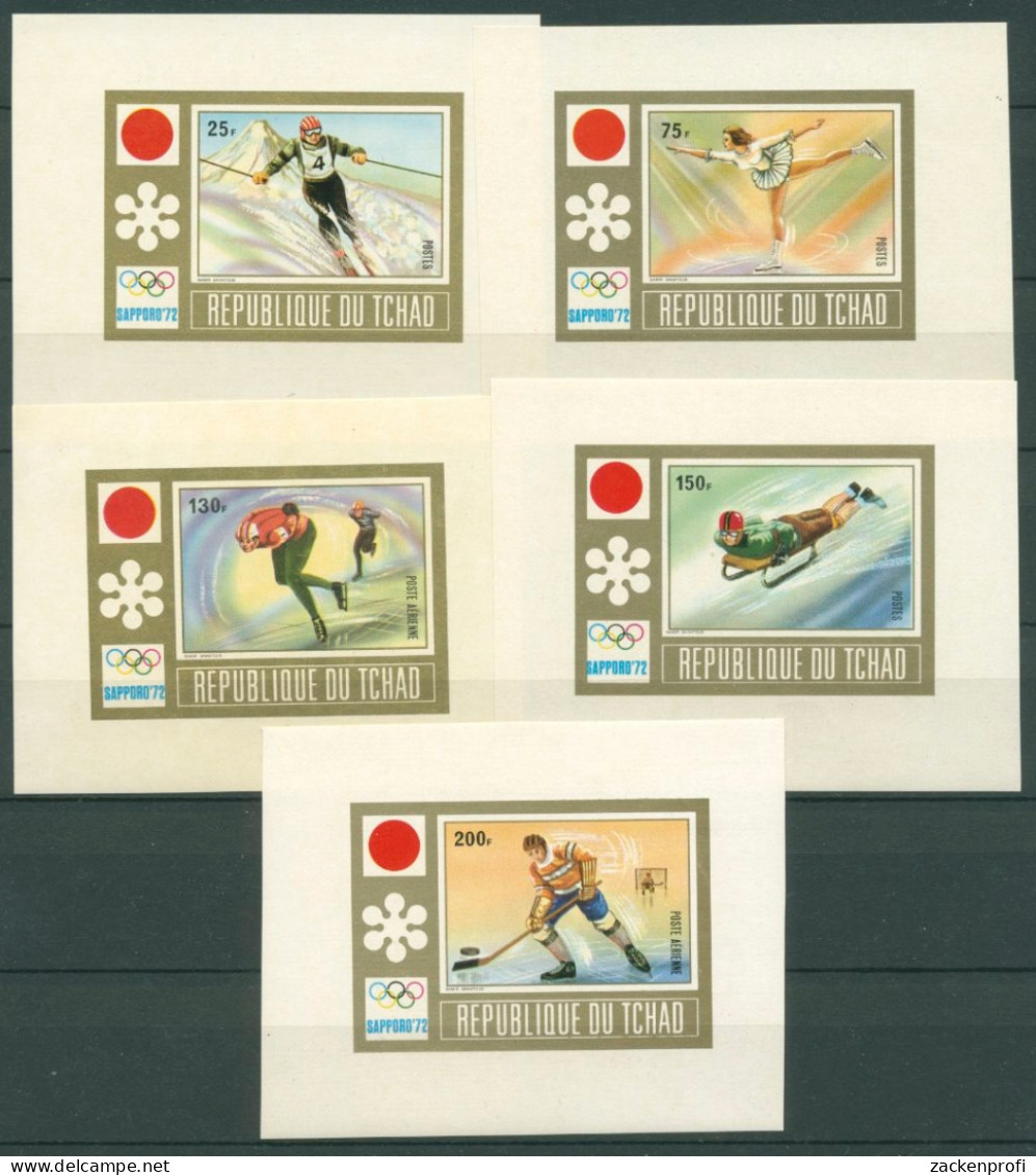 Tschad 1972 Olympische Winterspiele Sapporo Block A/E 35 Postfrisch (C28055) - Ciad (1960-...)