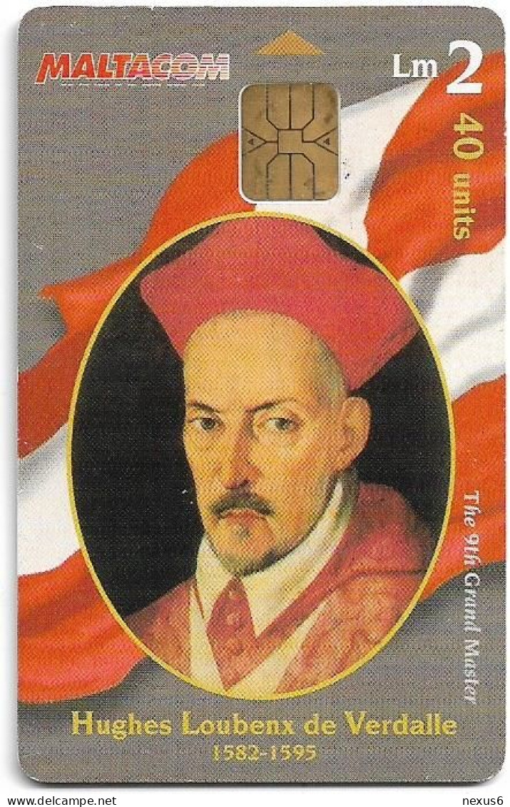 Malta - Maltacom - Maltese Grand Masters - Hughes Loubenx De Verdalie, 40Units, 20.000ex, Used - Malta