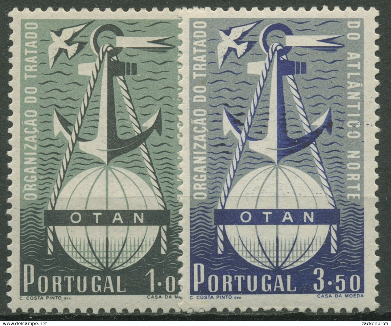 Portugal 1952 3 Jahre Nordatlantikpakt (OTAN) 778/79 Mit Falz - Nuovi