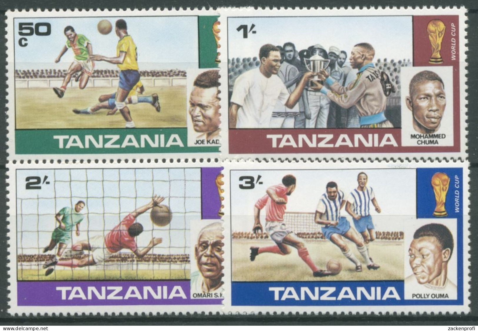 Tansania 1978 Fußball-WM In Argentinien 95/98 Postfrisch - Tansania (1964-...)
