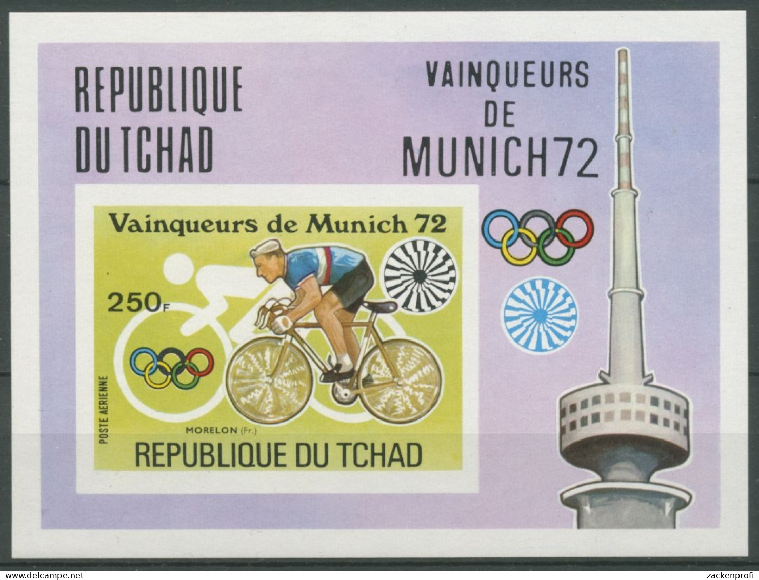Tschad 1972 Olympiasieger München Morelon Block 56 B Postfrisch (C28061) - Tchad (1960-...)