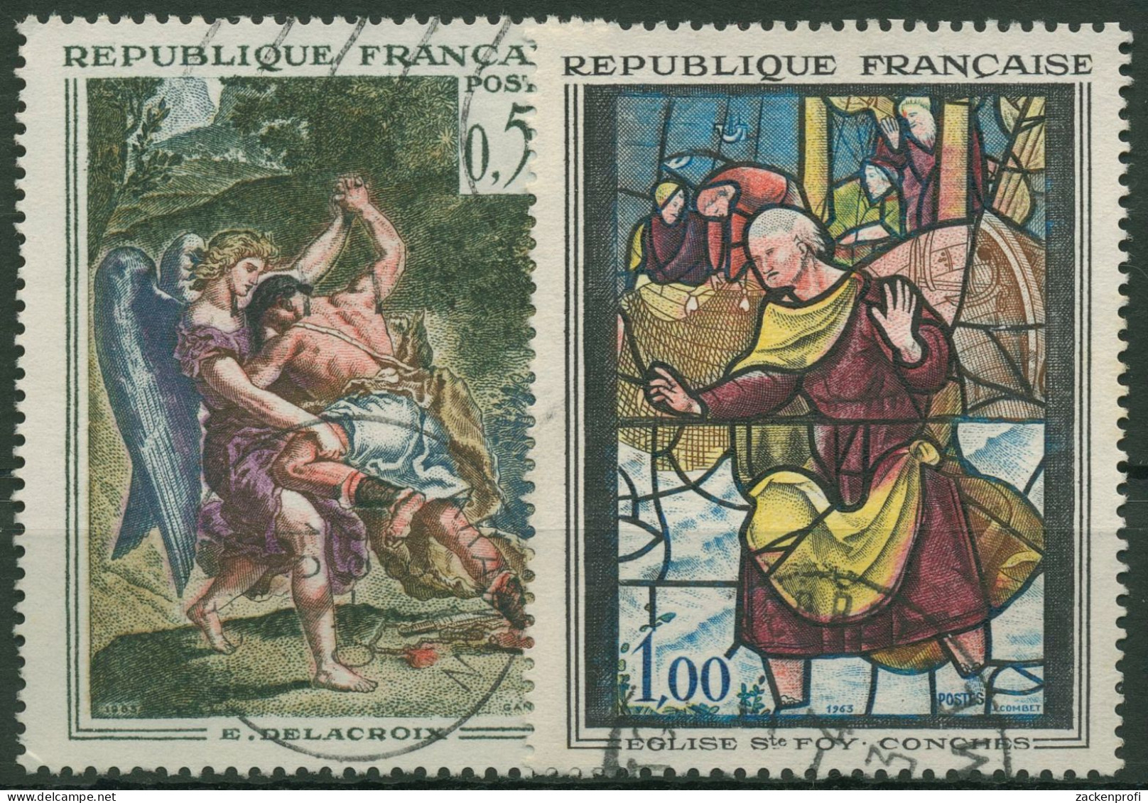 Frankreich 1963 Kunst Wandbild Kirchenfenster 1426/27 Gestempelt - Used Stamps