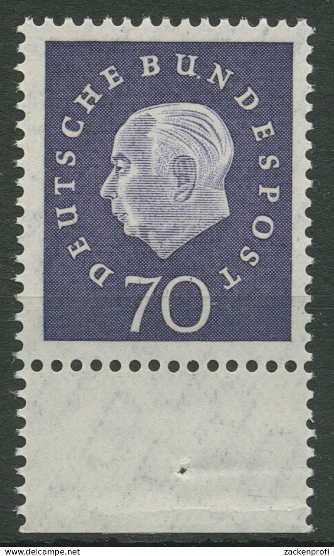 Bund 1959 Heuss Medaillon Bogenmarken Unterrand 306 UR Postfrisch - Nuovi