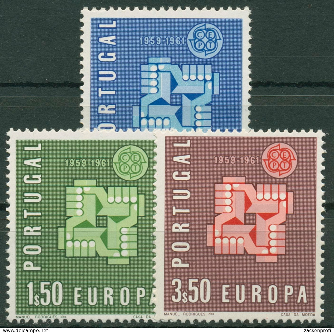 Portugal 1961 Europa CEPT Verschlungene Hände 907/09 Postfrisch - Unused Stamps