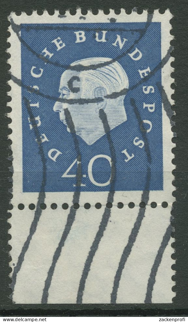 Bund 1959 Heuss Medaillon Bogenmarken Unterrand 305 UR Gestempelt - Gebraucht