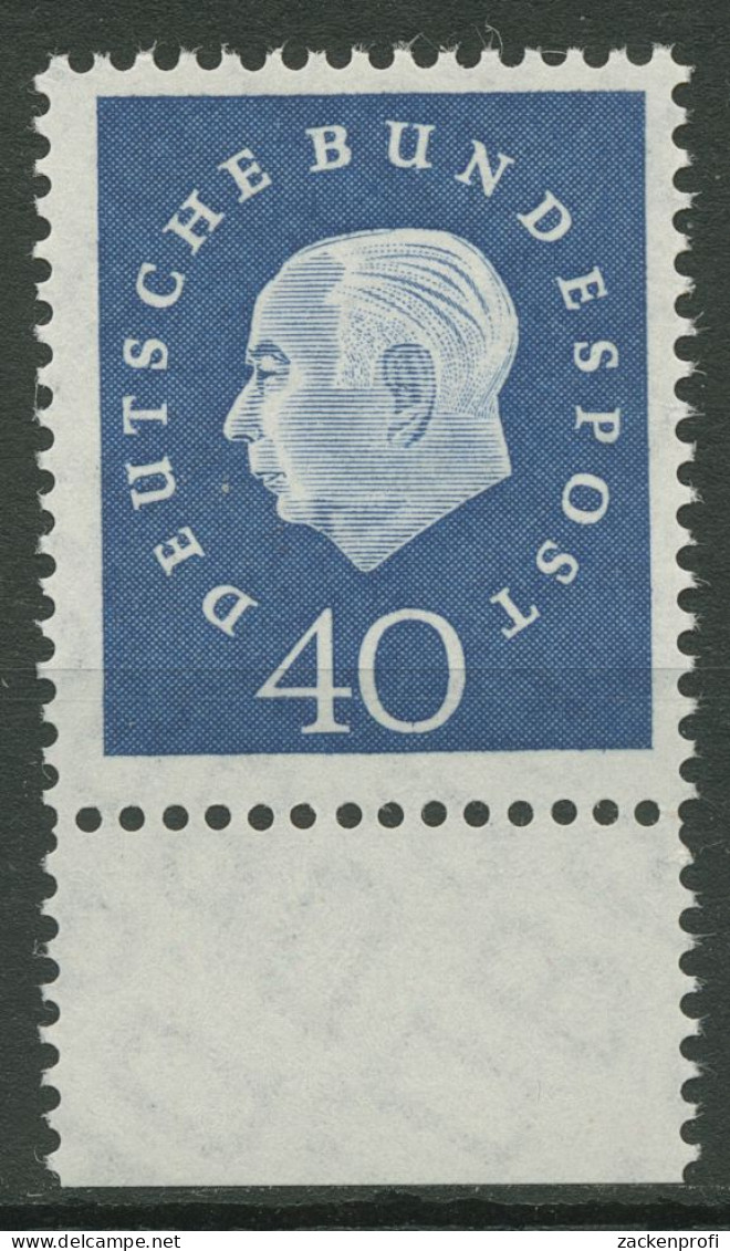 Bund 1959 Heuss Medaillon Bogenmarken Unterrand 305 UR Postfrisch - Neufs