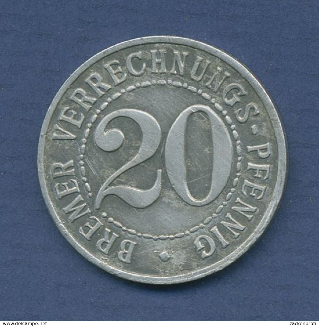 Bremen 20 Verrechnungs-Pfennig 1924, J N43 Sehr Schön (m6243) - Autres & Non Classés