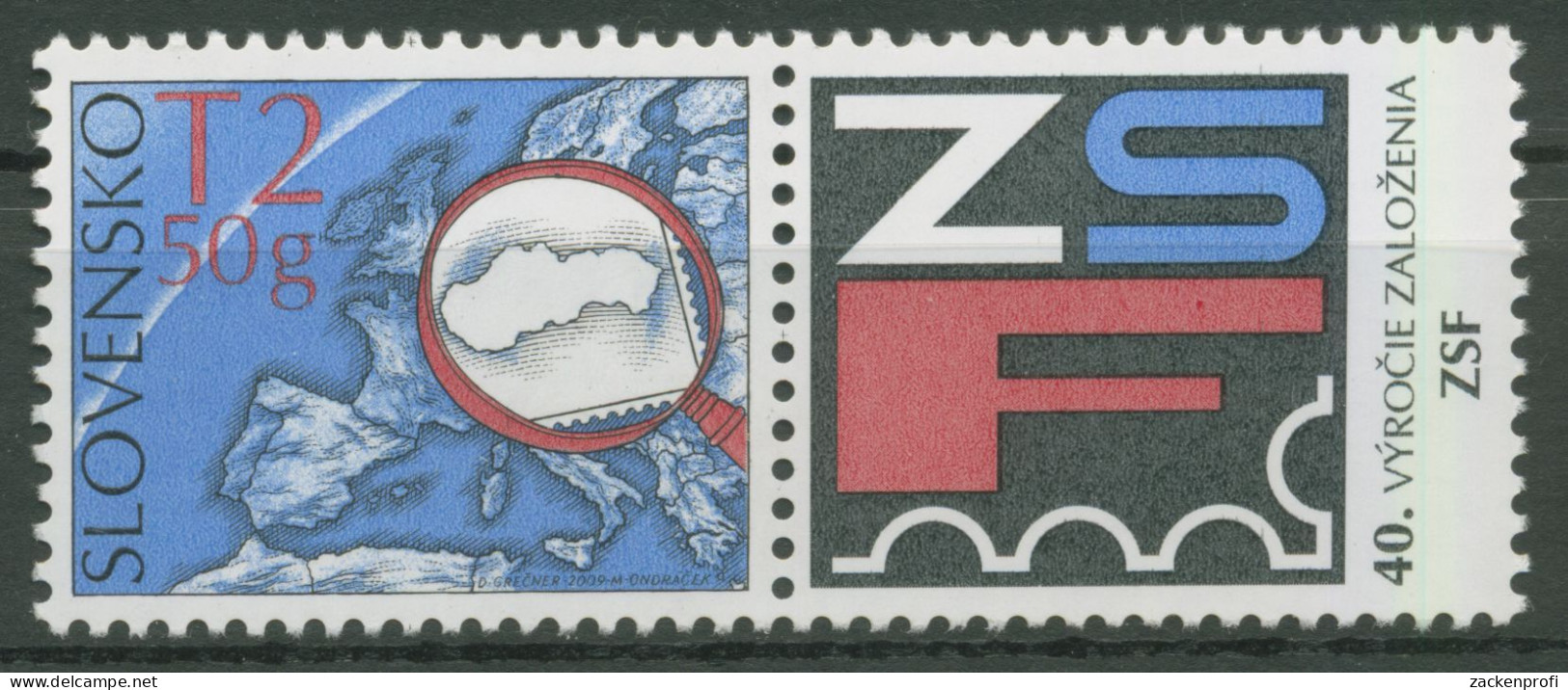 Slowakei 2009 Philatelistenverband 613 Zf Postfrisch - Nuovi