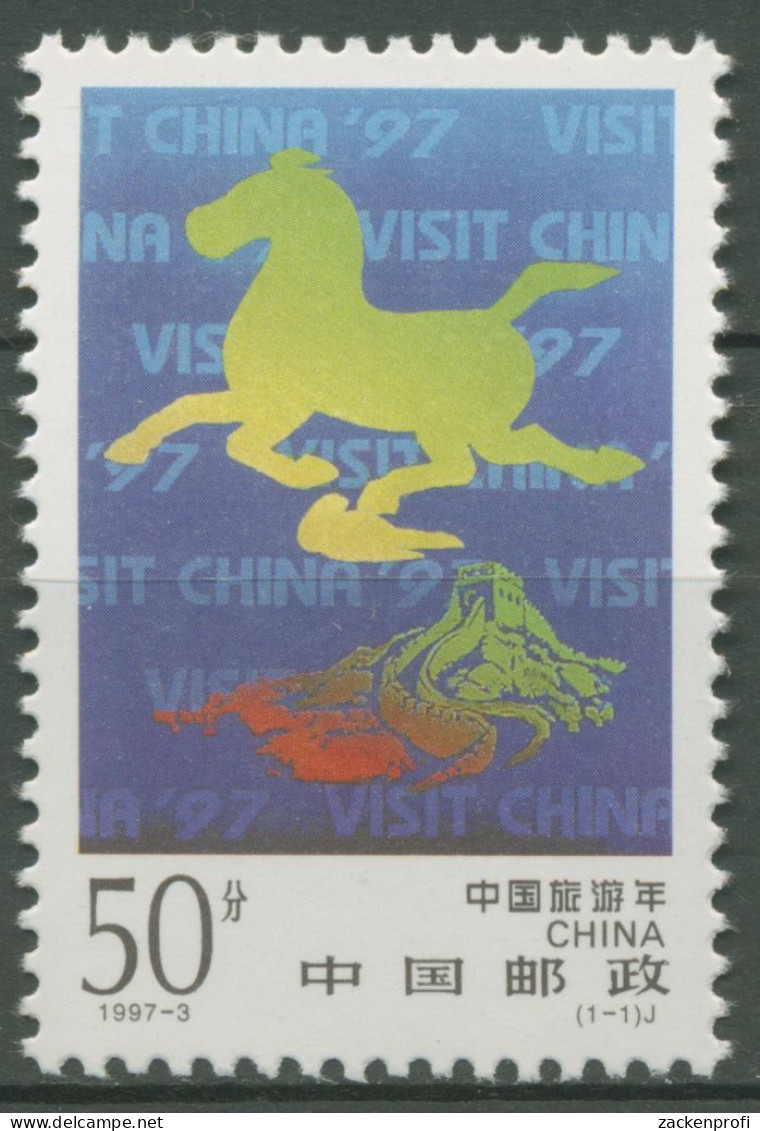 China 1997 Tourismusjahr Pferd Emblem 2783 Postfrisch - Ungebraucht