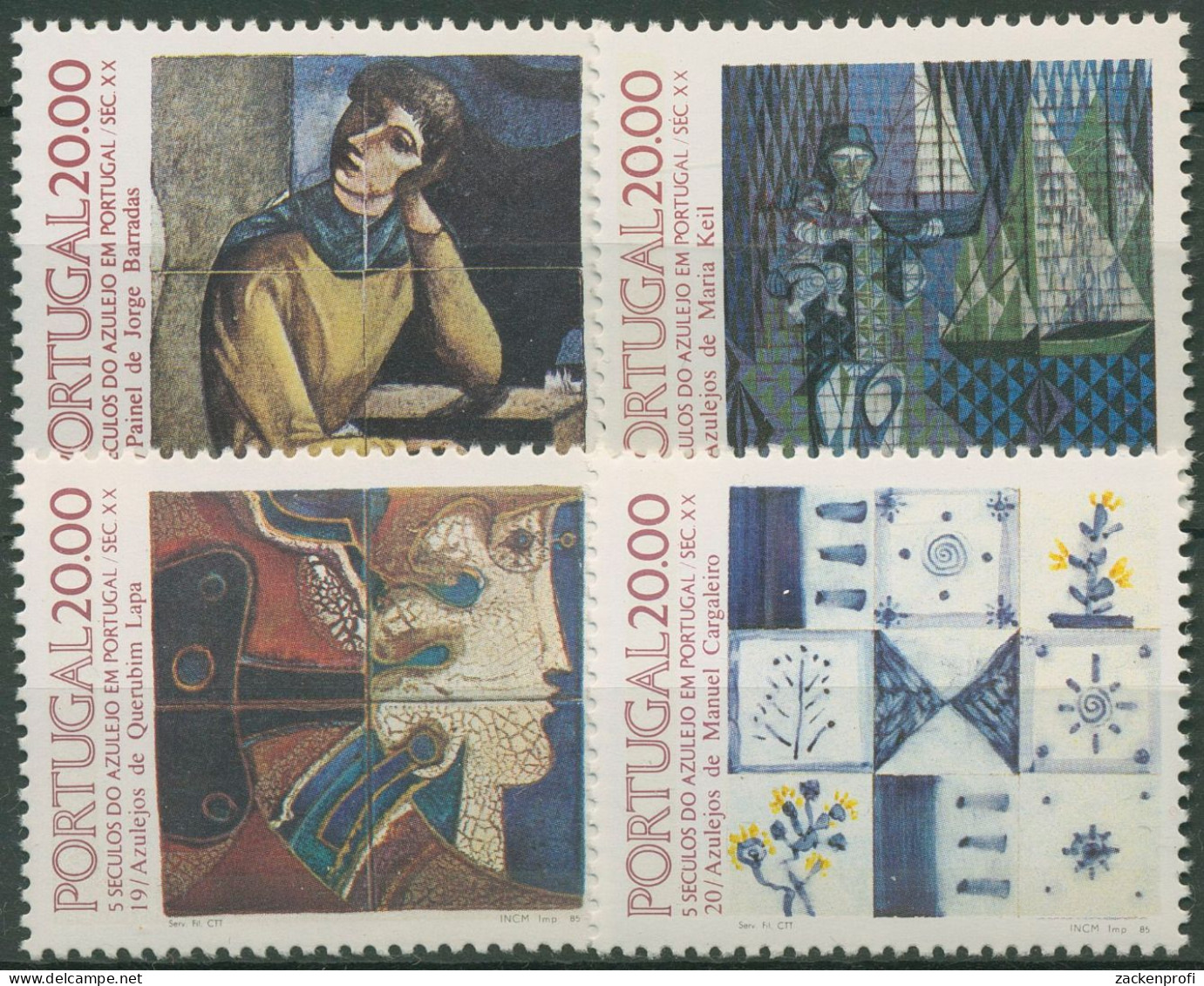 Portugal 1985 500 Jahre Azulejos 1649+1657+1665+1675 Postfrisch - Nuevos