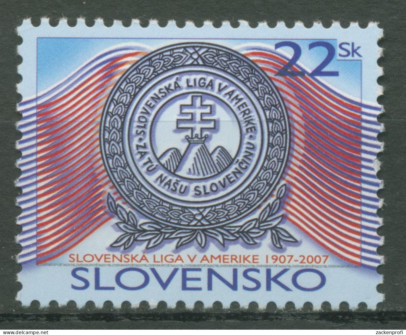 Slowakei 2007 Slowakische Liga In Amerika 555 Postfrisch - Unused Stamps