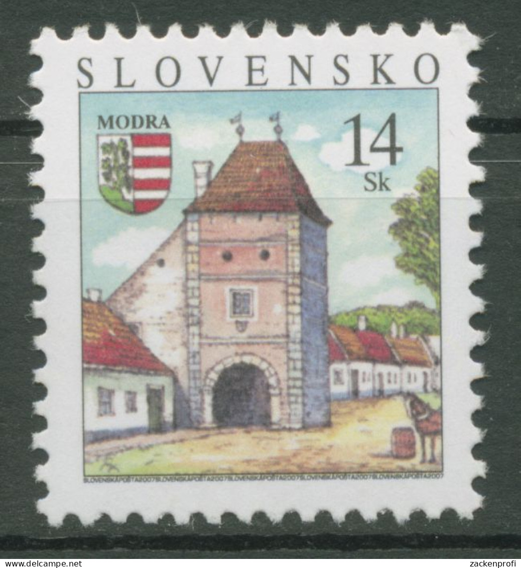 Slowakei 2007 Freimarke Stadt Modra Stadttor 549 Postfrisch - Unused Stamps