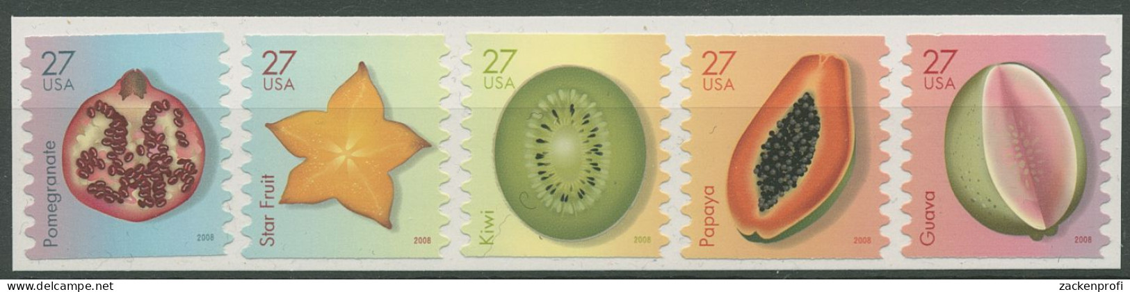 USA 2008 Tropische Früchte Kiwi Papaya 4362/66 Postfrisch (C40707) - Unused Stamps