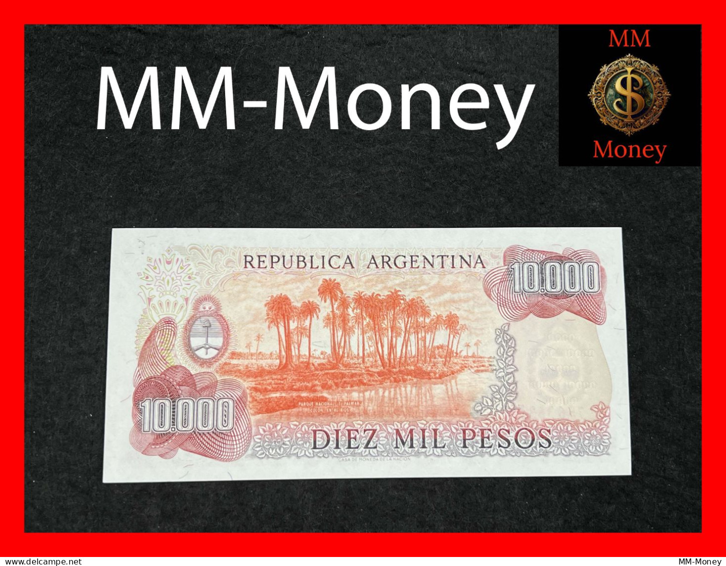 ARGENTINA 10.000 10000 Pesos  1982   P. 306  *serie F*  *sig. Camps - Diz*     UNC - Argentina