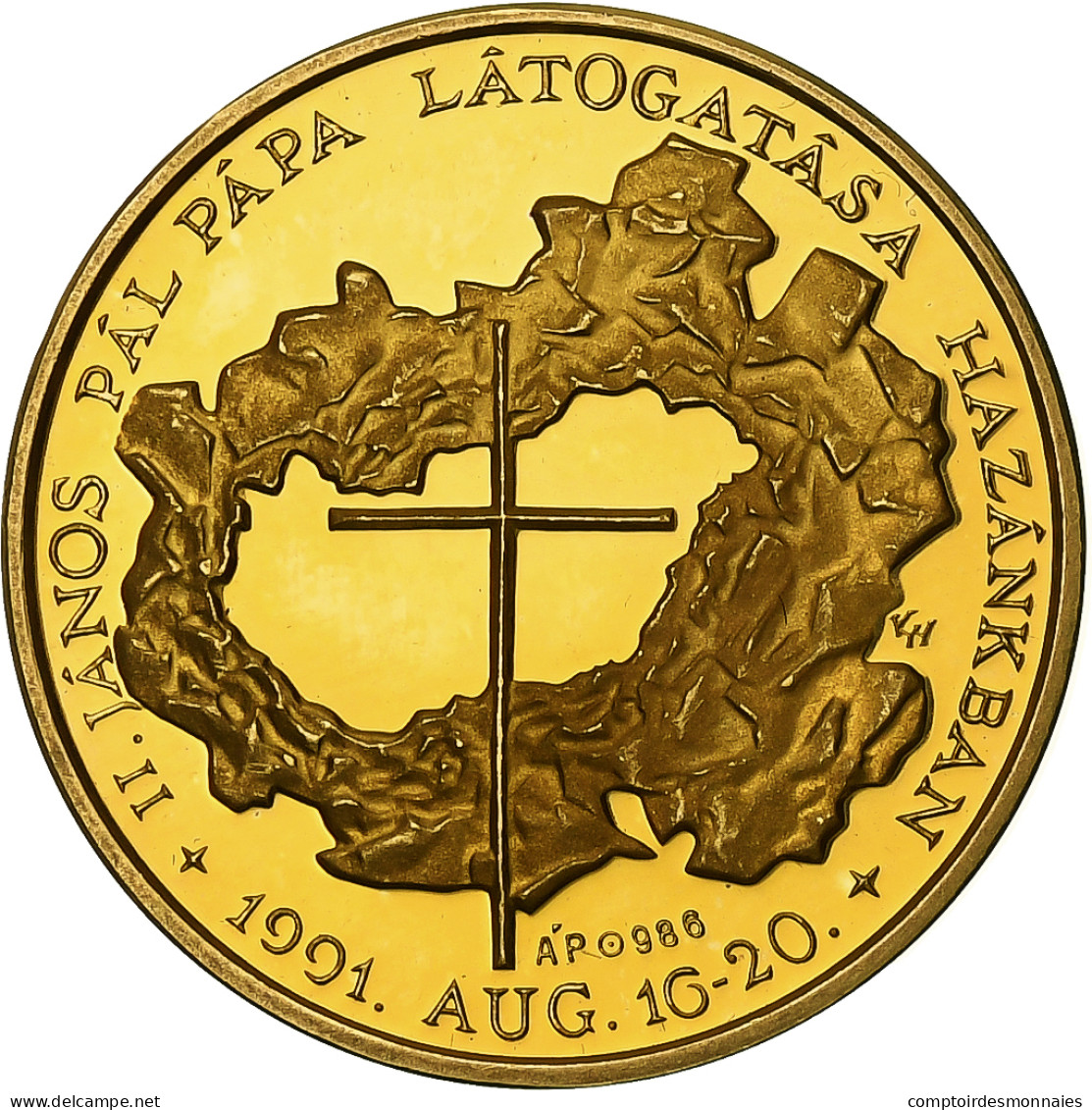 Vatican, Médaille, Jean-Paul II, 1991, Or, BE, SUP - Altri & Non Classificati