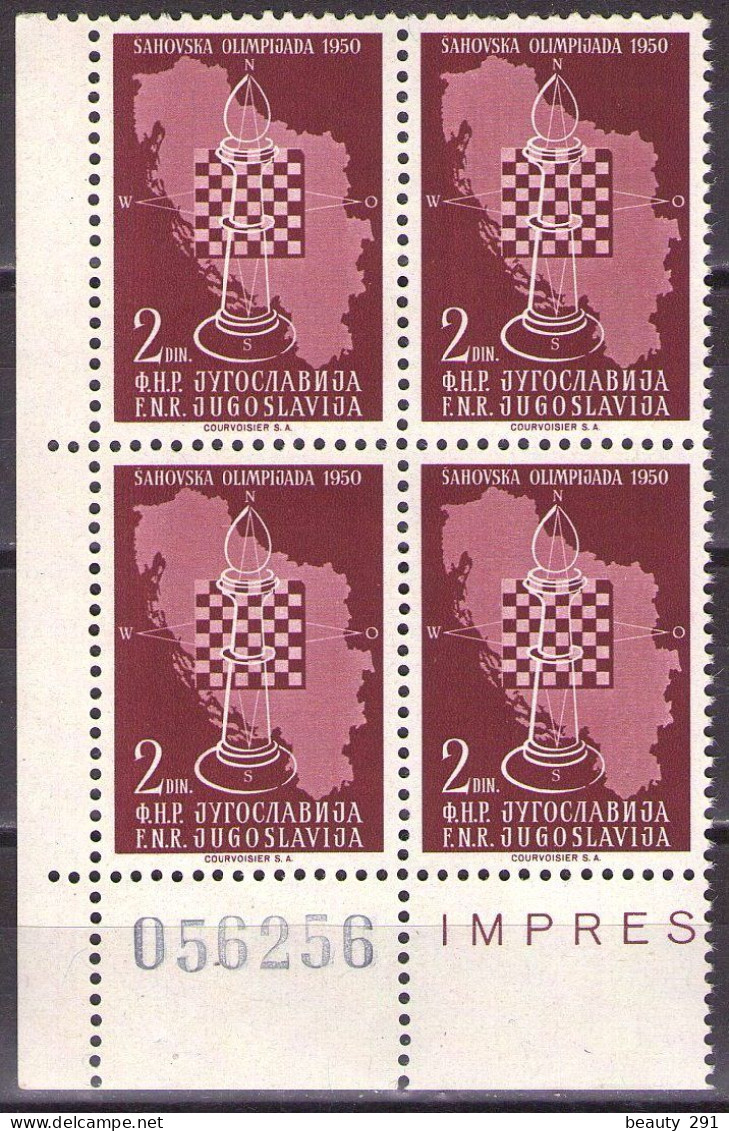 Yugoslavia 1950 - Chess Olympiad In Dubrovnik - Mi 616 - MNH**VF - Nuevos