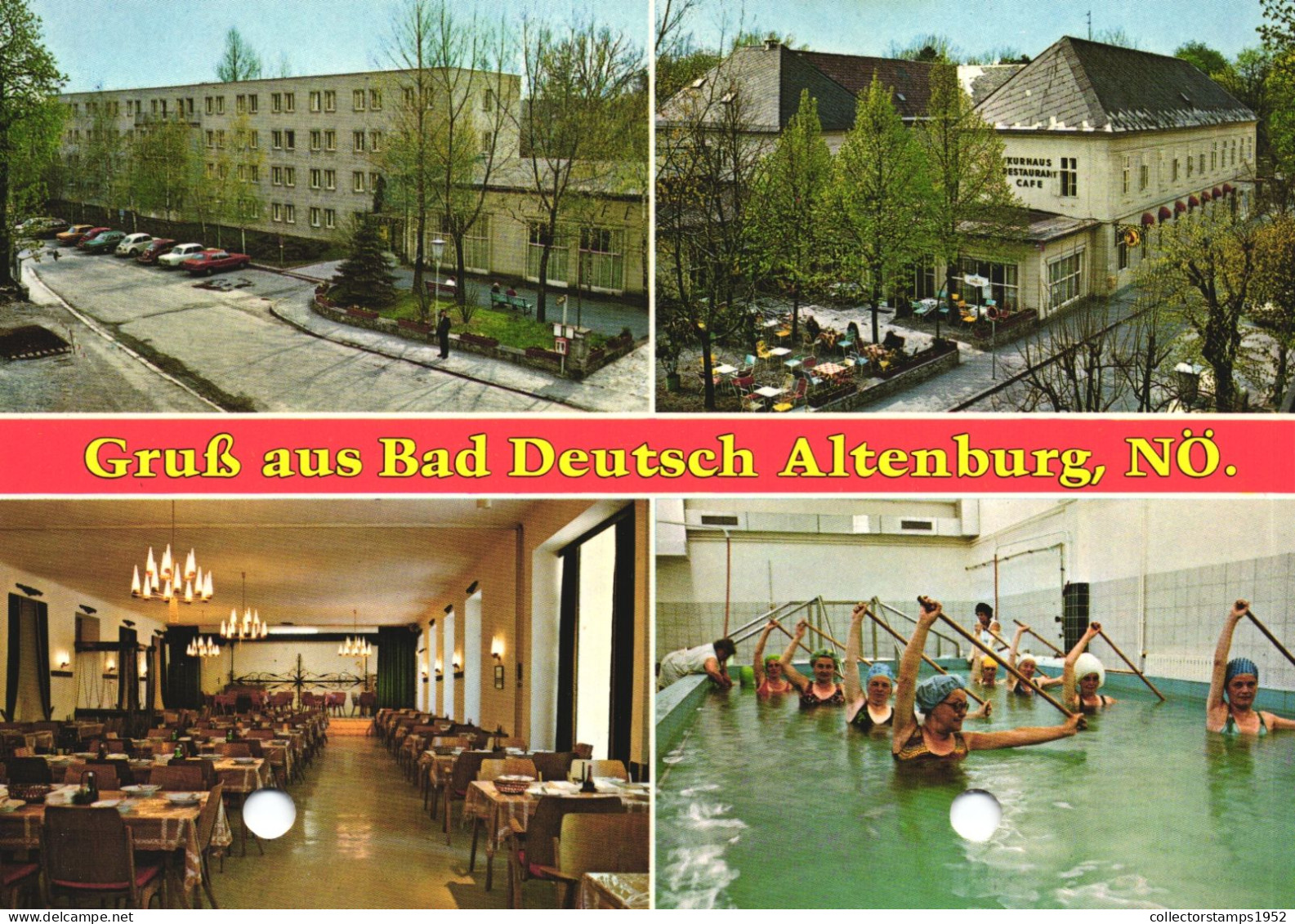 BAD DEUTSCH-ALTENBURG, MULTIPLE VIEWS, ARCHITECTURE, CAR, RESTAURANT, SPA, POOL, AUSTRIA, POSTCARD - Bad Deutsch-Altenburg