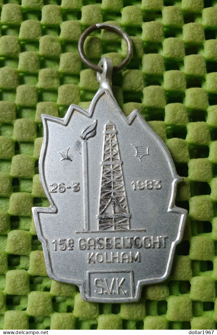 Medaile :  S.V.K. 15e. Gasbeltocht Kolham - 26-3-1983.( Groningen )  -  Original Foto  !!  Medallion  Dutch - Autres & Non Classés