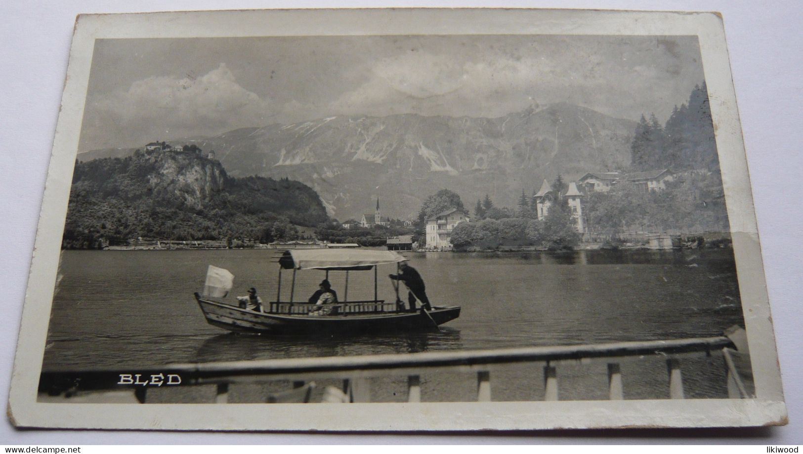 Group Of People In A Boat On A Lake - Bled 1936 - Slowenien