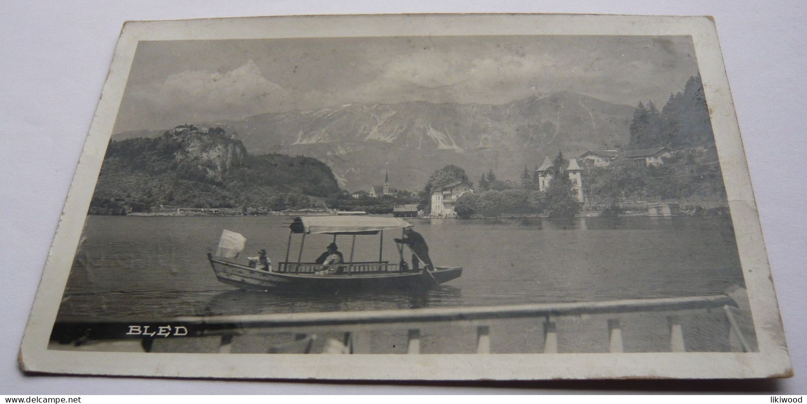 Group Of People In A Boat On A Lake - Bled 1936 - Slowenien