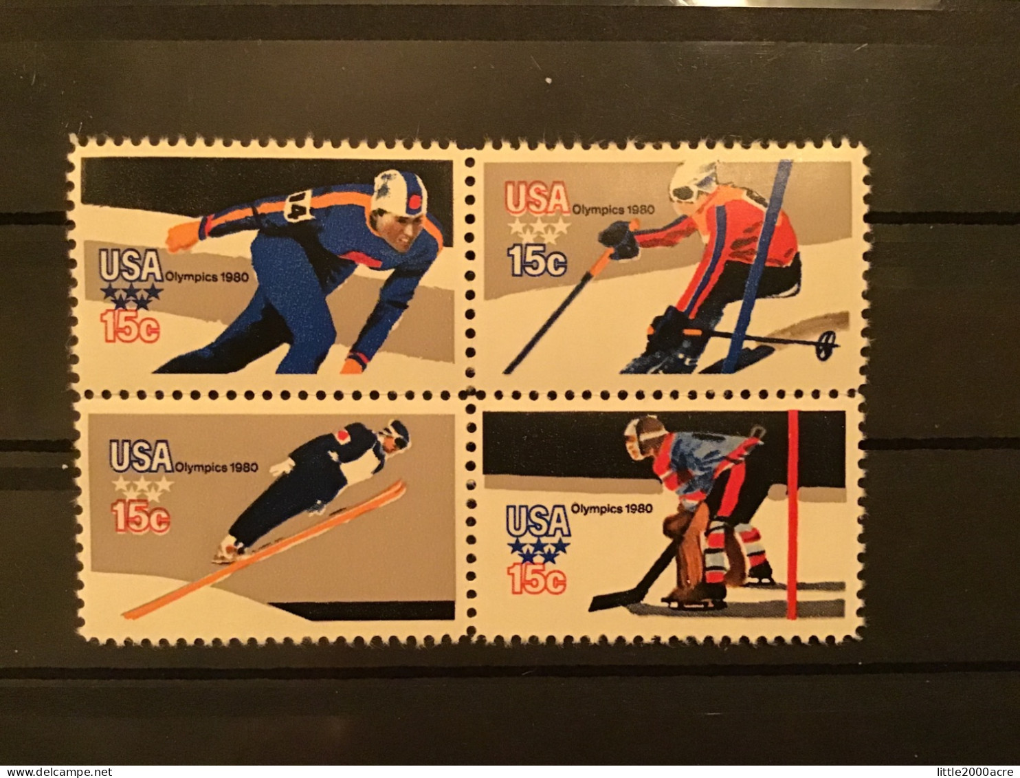 United States 1980 Winter Olympic Games Block MNH SG 1781a Sc 1798a  Mi 1411-4 - Nuevos