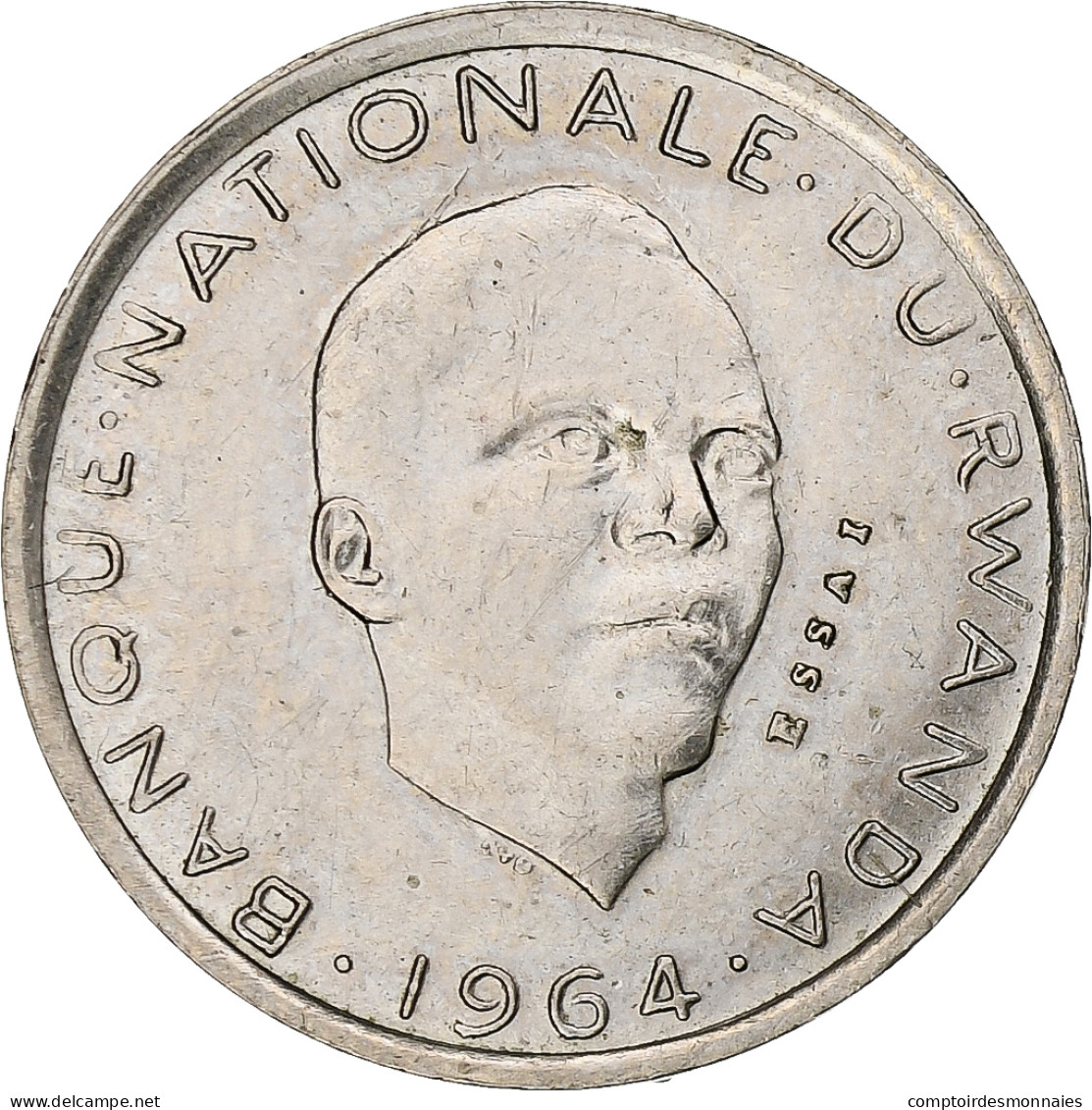 Rwanda, 1 Franc, 1964, ESSAI, Cupro-nickel, SUP - Rwanda