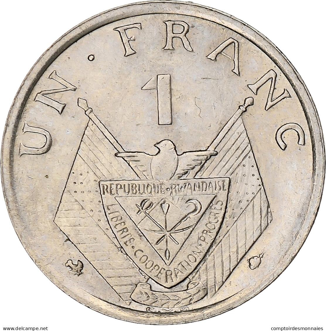 Rwanda, 1 Franc, 1964, ESSAI, Cupro-nickel, SUP - Rwanda