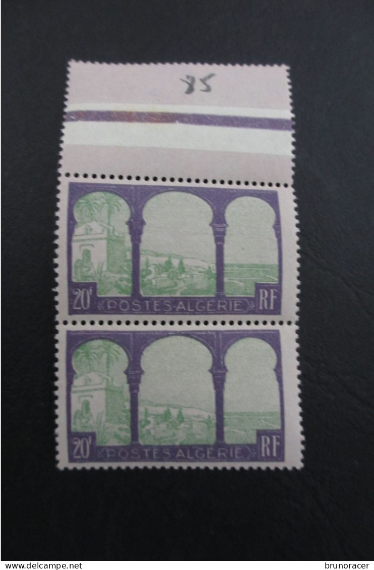 ALGERIE N°85 EN PAIRE BDF NEUF** LUXE COTE 35 EUROS VOIR SCANS - Unused Stamps