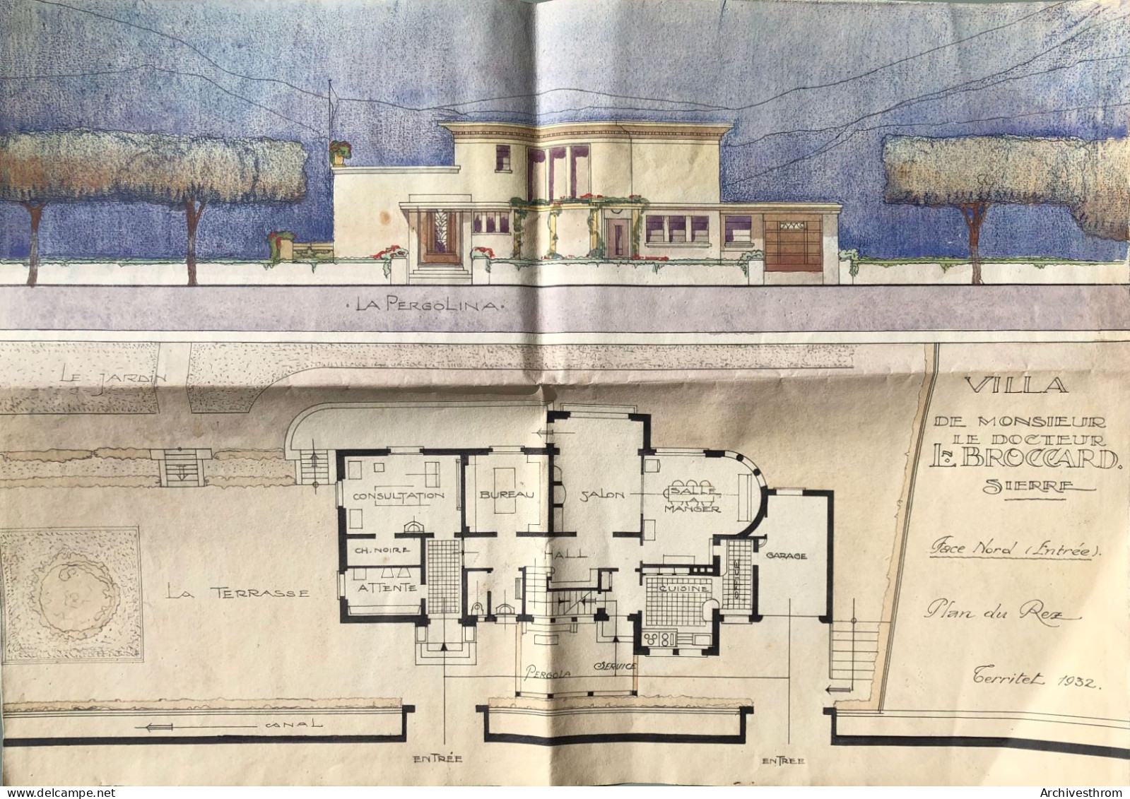 Sierre - Siders (Valais - Wallis) - Villa De M. Le Dr L. Broccard (1932) - Architettura