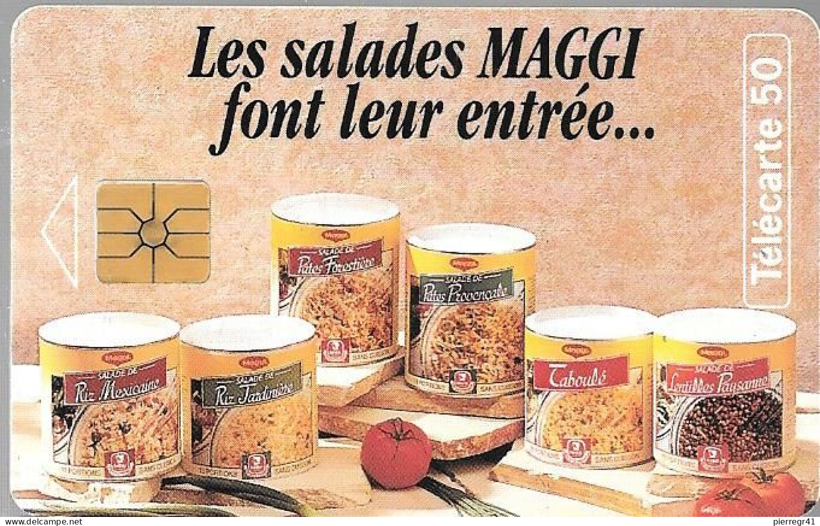 CARTE-PUCE-PRIVEE-PUBLIC-GemA- 50U-EN761-10/93-SALADES De MAGGI R° Glacé-4330EX UTILISE-TBE - 50 Unidades