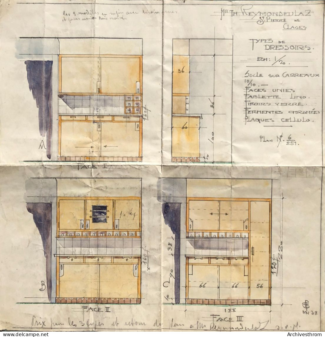 St-Pierre De Clages (Valais - Wallis) - Mr Th. Reymondeulaz Dressoirs Pour Cuisine Et Vue Ext. (1938) - Arquitectura