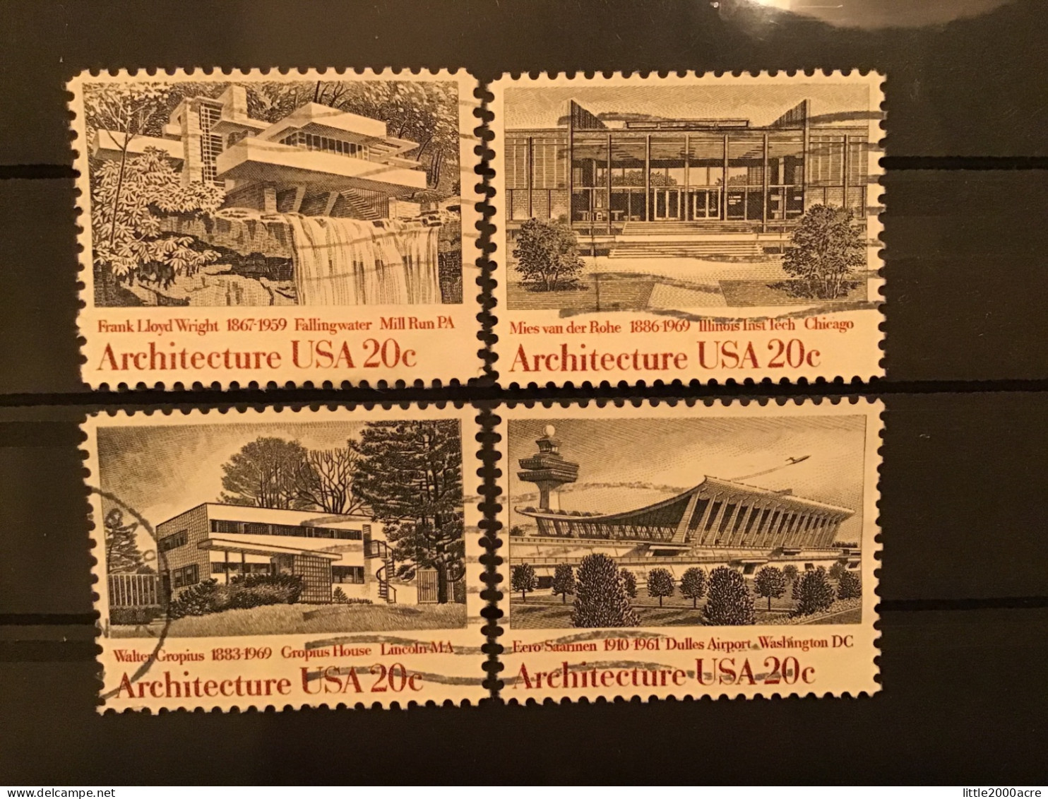 United States 1982 Architecture Used SG 1996-9 Sc 2019-22 Mi 1600-3 - Gebruikt