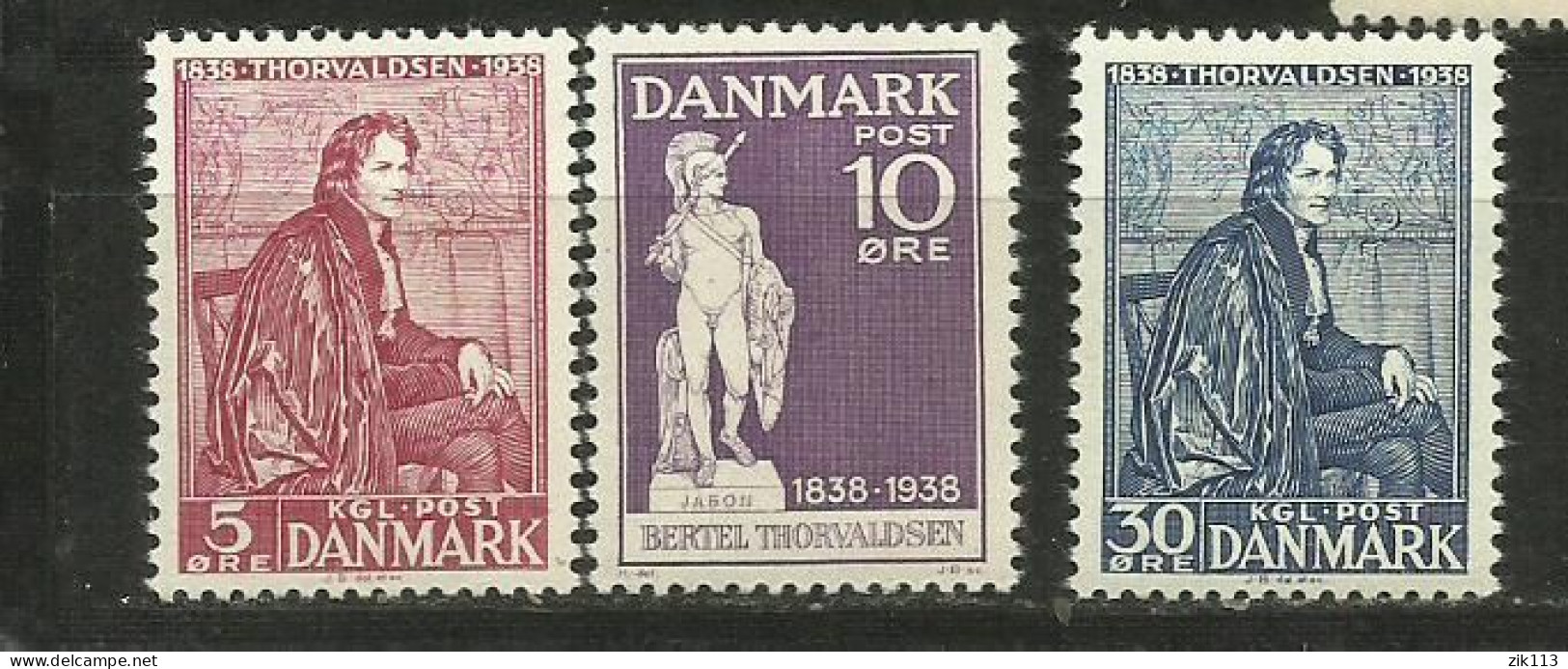 DENMARK  1938 - MI. 247/9 , MNH - Neufs