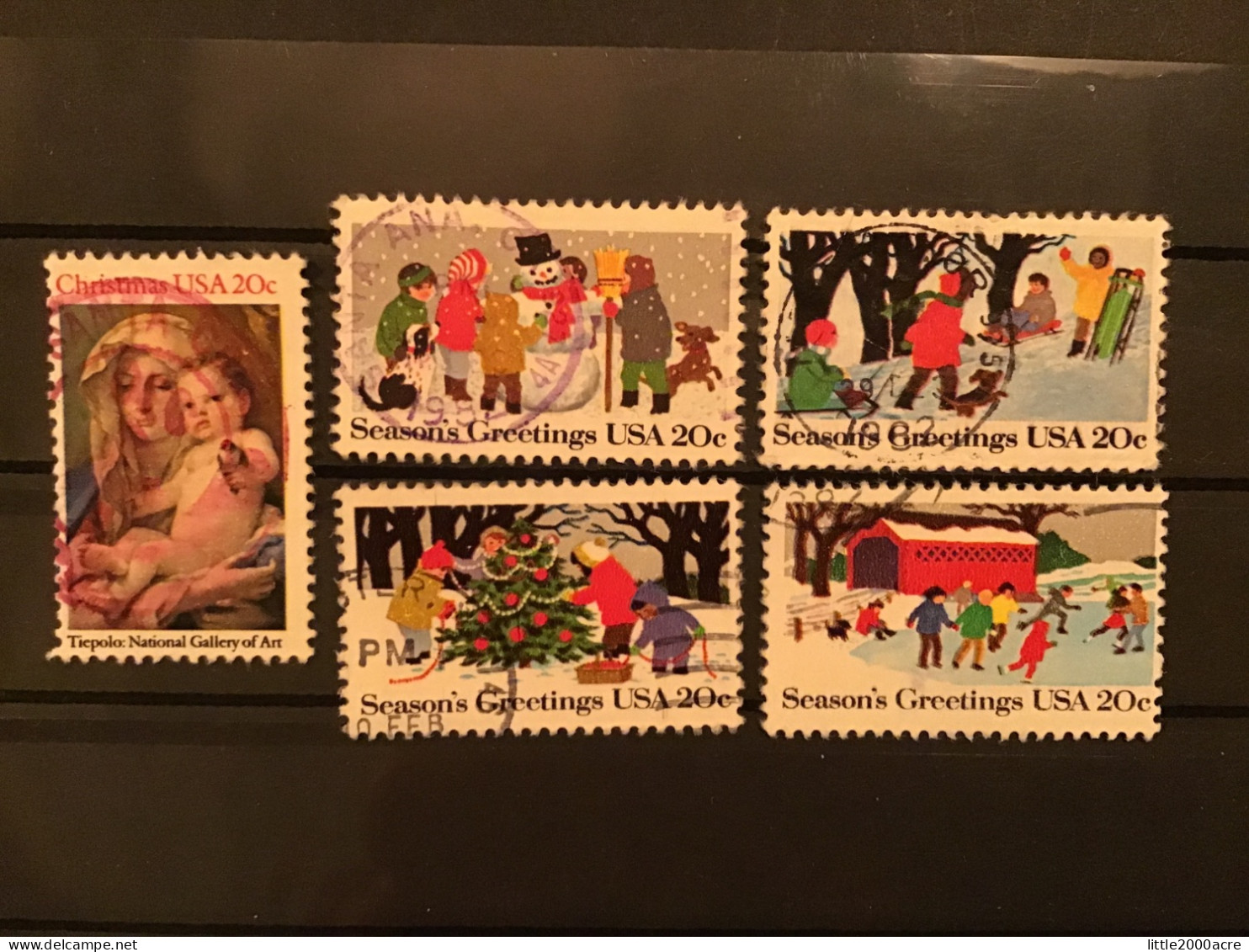 United States 1982 Christmas Used SG 2002-6 Sc 2026-30 Mi 1606-10 Yv 1456-60 - Gebraucht