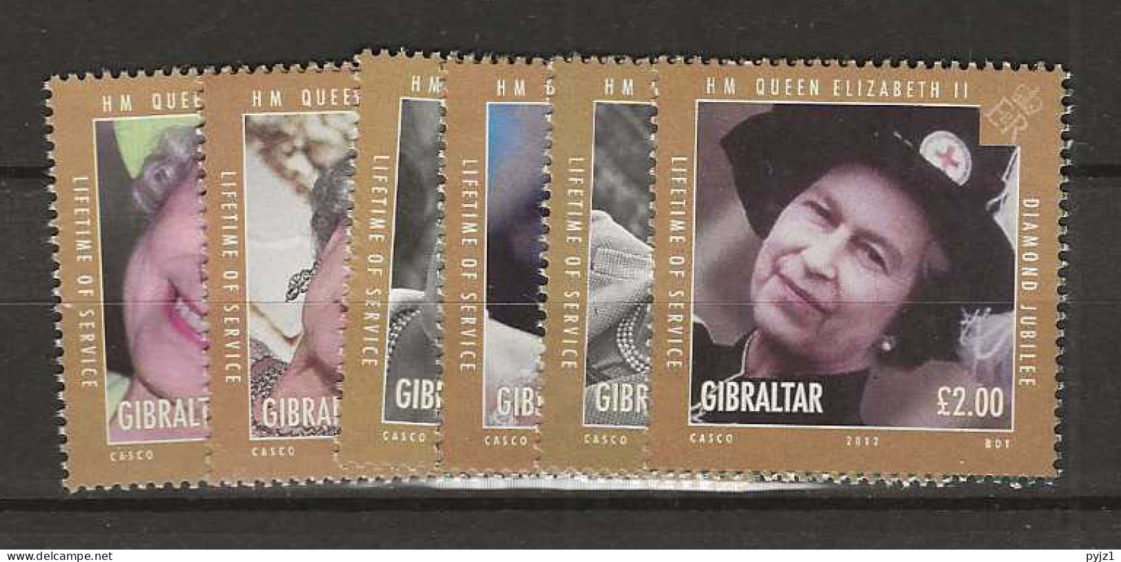 2012  MNH Gibraltar Mi 1466-71 Postfris** - Gibilterra