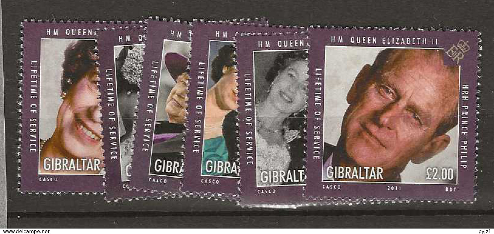 2011  MNH Gibraltar Mi 1414-19 Postfris** - Gibilterra