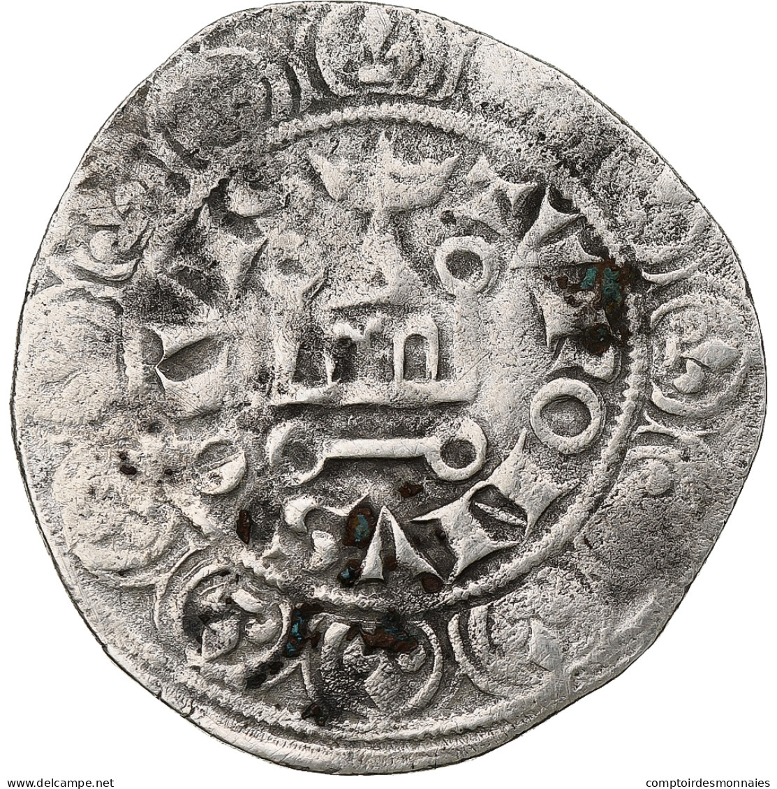 France, Philippe VI, Gros à La Queue, 1348-1350, Billon, TB+, Duplessy:265 - 1328-1350 Filips VI