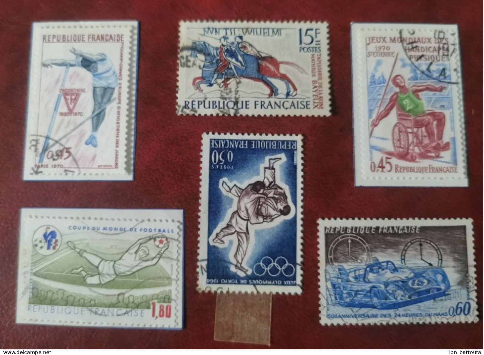 France  Lot De 6 T Oblit. Thème Sport - Collections