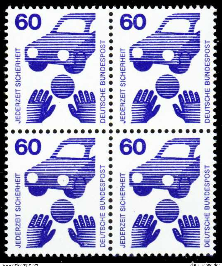 BRD DS UNFALLV Nr 701A Postfrisch VIERERBLOCK X27C722 - Unused Stamps