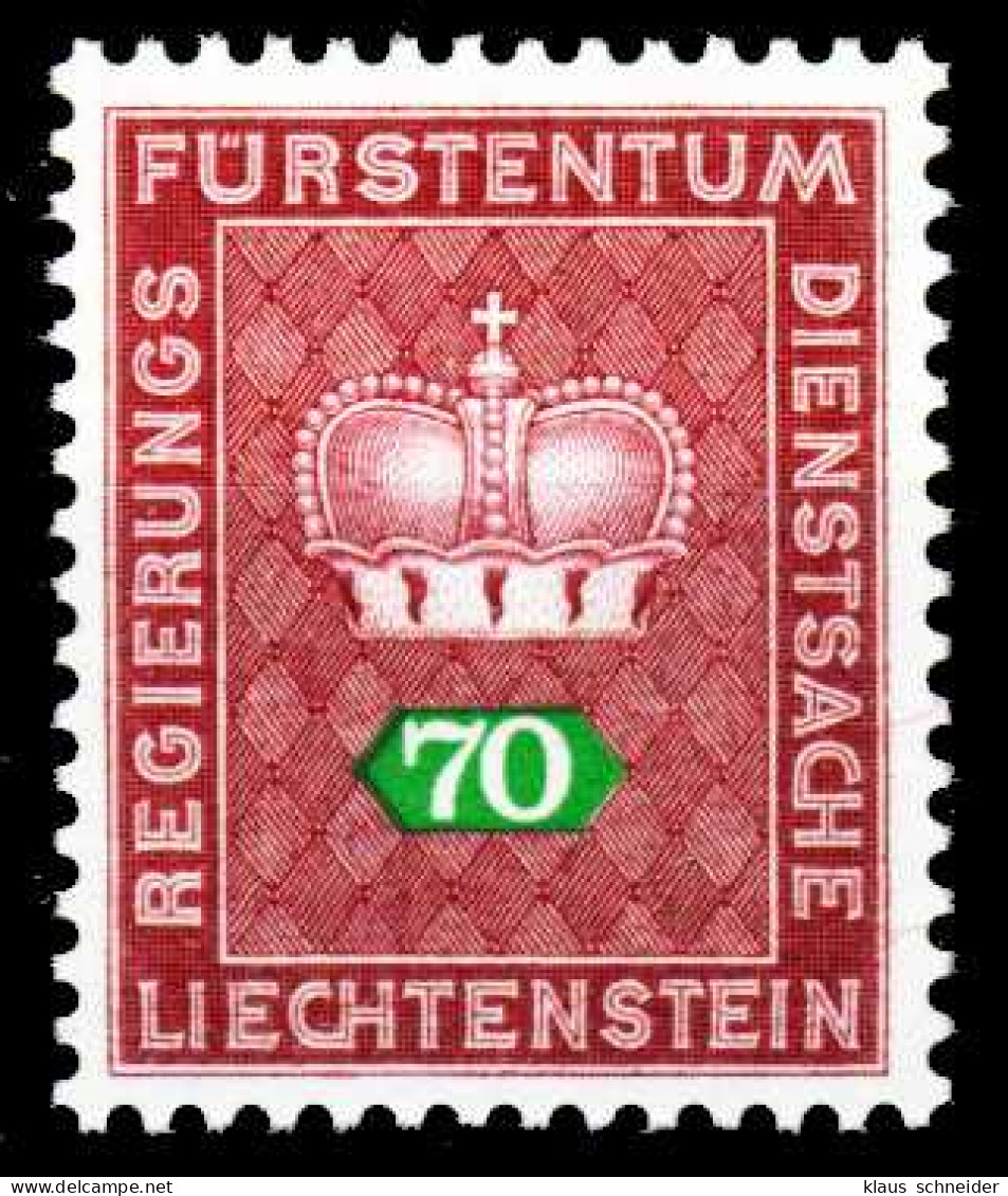LIECHTENSTEIN DIENSTMARKEN 1968 Nr 51 Postfrisch X2A691A - Official