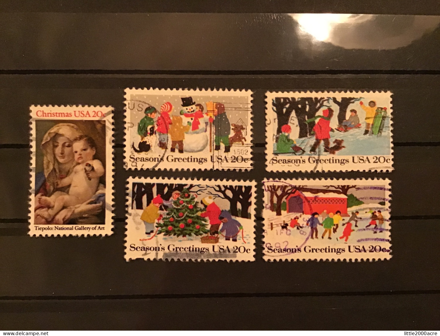 United States 1982 Christmas Used SG 2002-6 Sc 2026-30 Mi 1606-10 Yv 1456-60 - Oblitérés