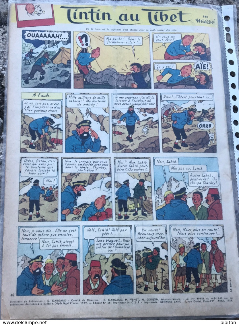 Tintin N° 546 Du 9 Avril 1959 - Tintin