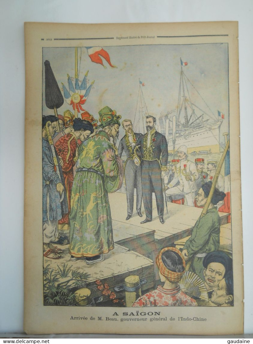 LE PETIT JOURNAL N° 624 - 2 NOVEMBRE 1902 - LE PRESIDENT KRUGER A MENTON - SAIGON ARRIVEE DE M. BEAU INDO-CHINE - Le Petit Journal