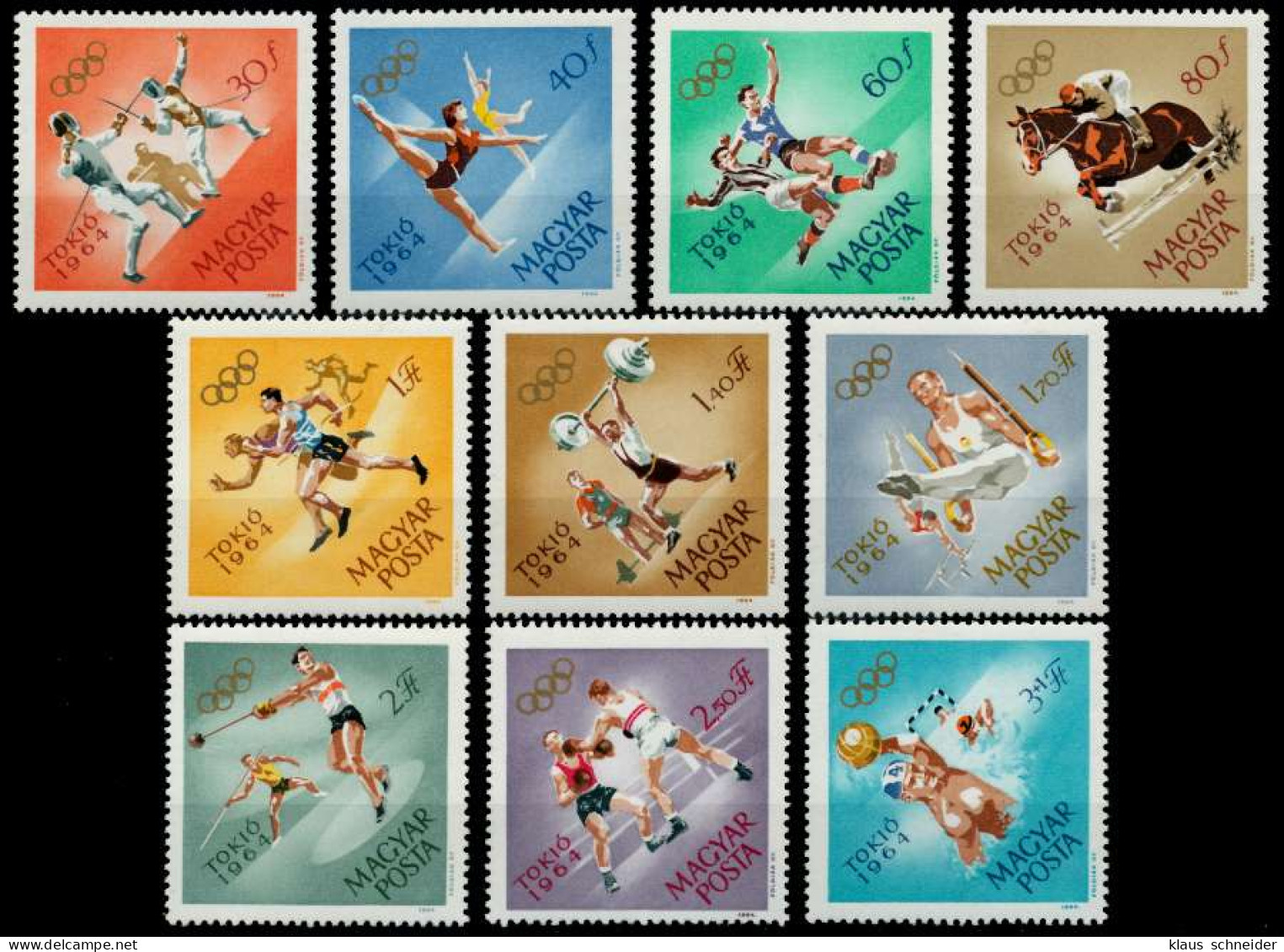 UNGARN Nr 2031A-2040A Postfrisch S03B792 - Unused Stamps